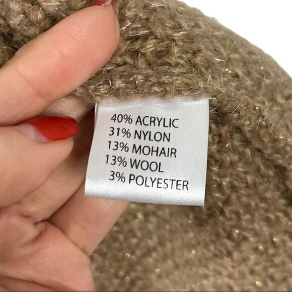 Anthropologie Lineamaglia Open Front Mohair Wool Blend Cardigan Sweater Italy S - Picture 11 of 16